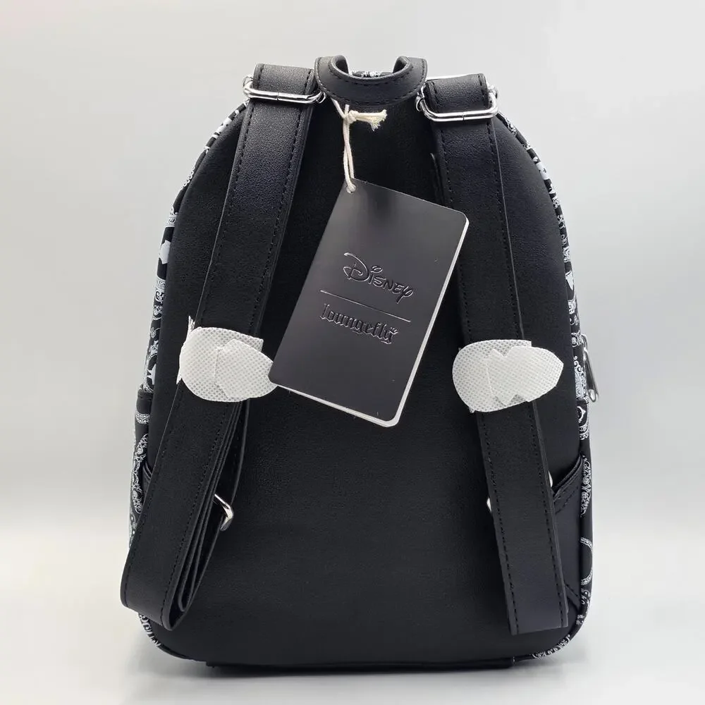 Loungefly Disney Alice In Wonderland Black & White Mini Backpack New